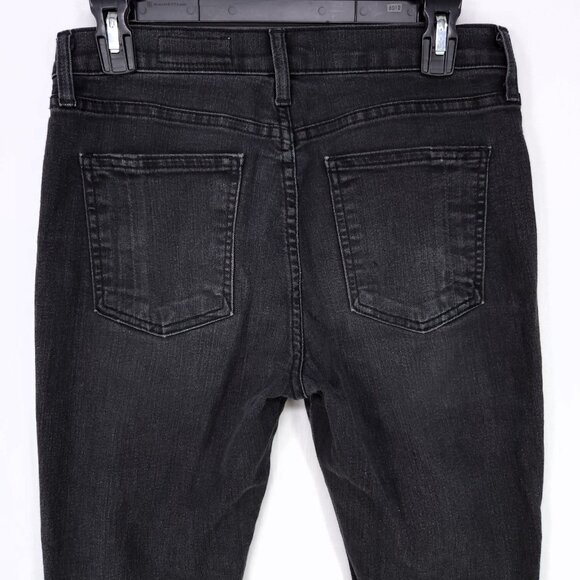 Pistola Skinny Jeans Size 28 Woman's Mid Rise Distress Black Denim Stretch - Picture 5 of 14